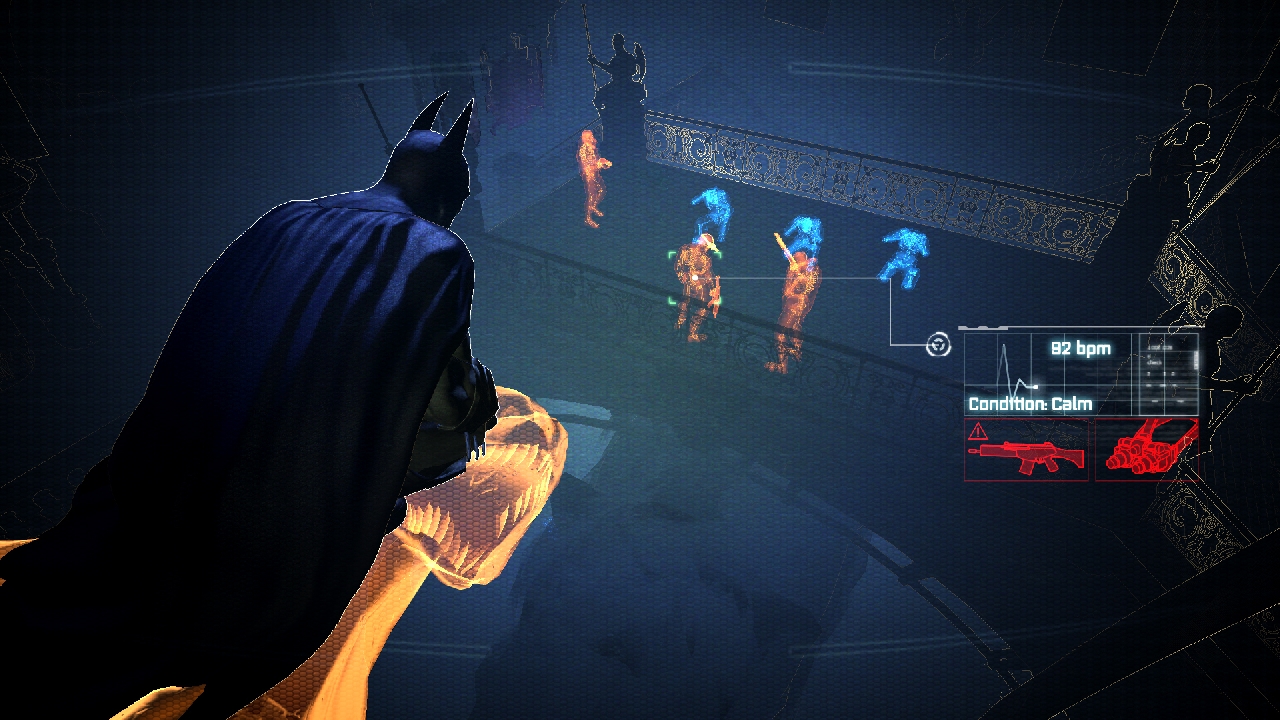 Arkham график. Режим детектива Batman Arkham. Arkham Asylum режим детектива. Бэтмен детективное зрение. Рыцари Аркхема игра 2022.